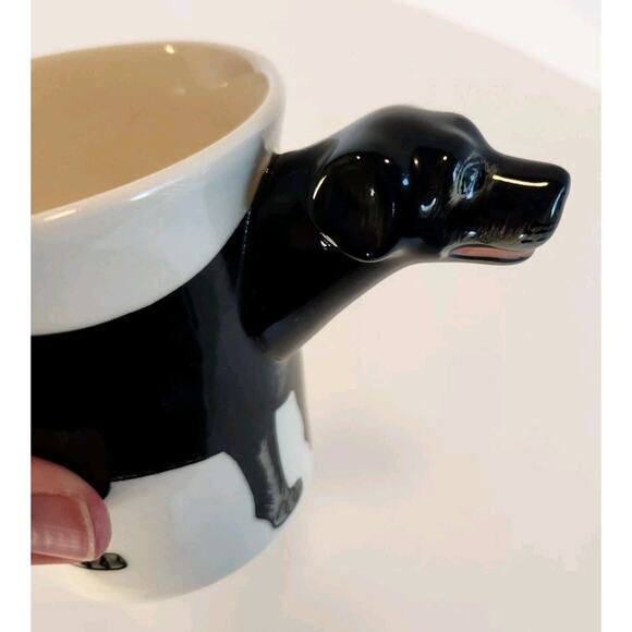 Black Labrador Retriever Coffee Mug Ceramic Cup Handpainted 3D Head 10oz 3.75" h - Picture 9 of 9